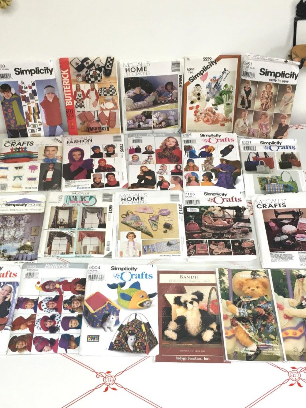 Lot #8 - 21 Craft & Clothing Accessory Sewing Patterns - Hats, Gloves, Toys, etc
